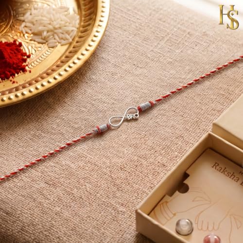 Image of HighSpark 925 Silver Rakhi for Bhai | Stylish Cool Bro Rakhi for Boys & Men | Lovely Gift