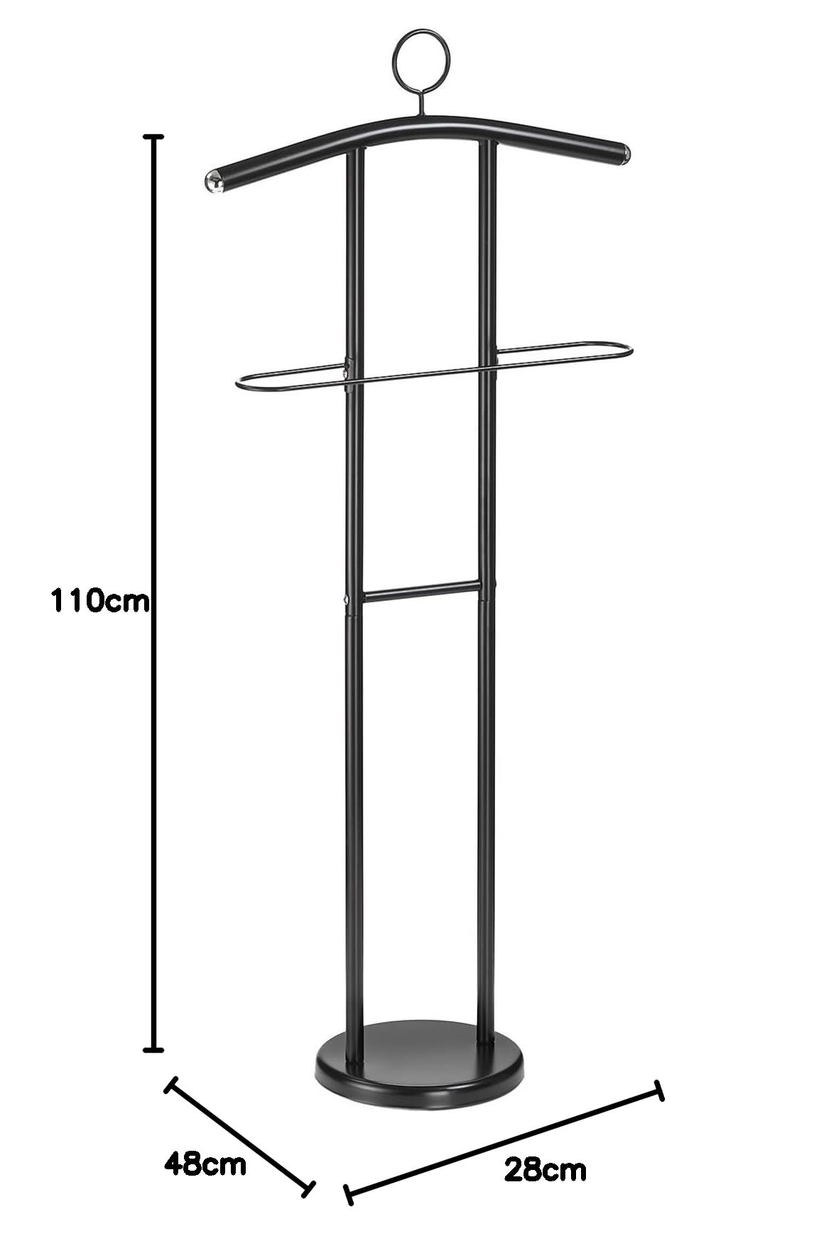 De Kledinghanger Gigant - 40 X Broekhanger / Pantalonhanger Metaal Met Zwarte Anti Slip Coating 42 Cm
