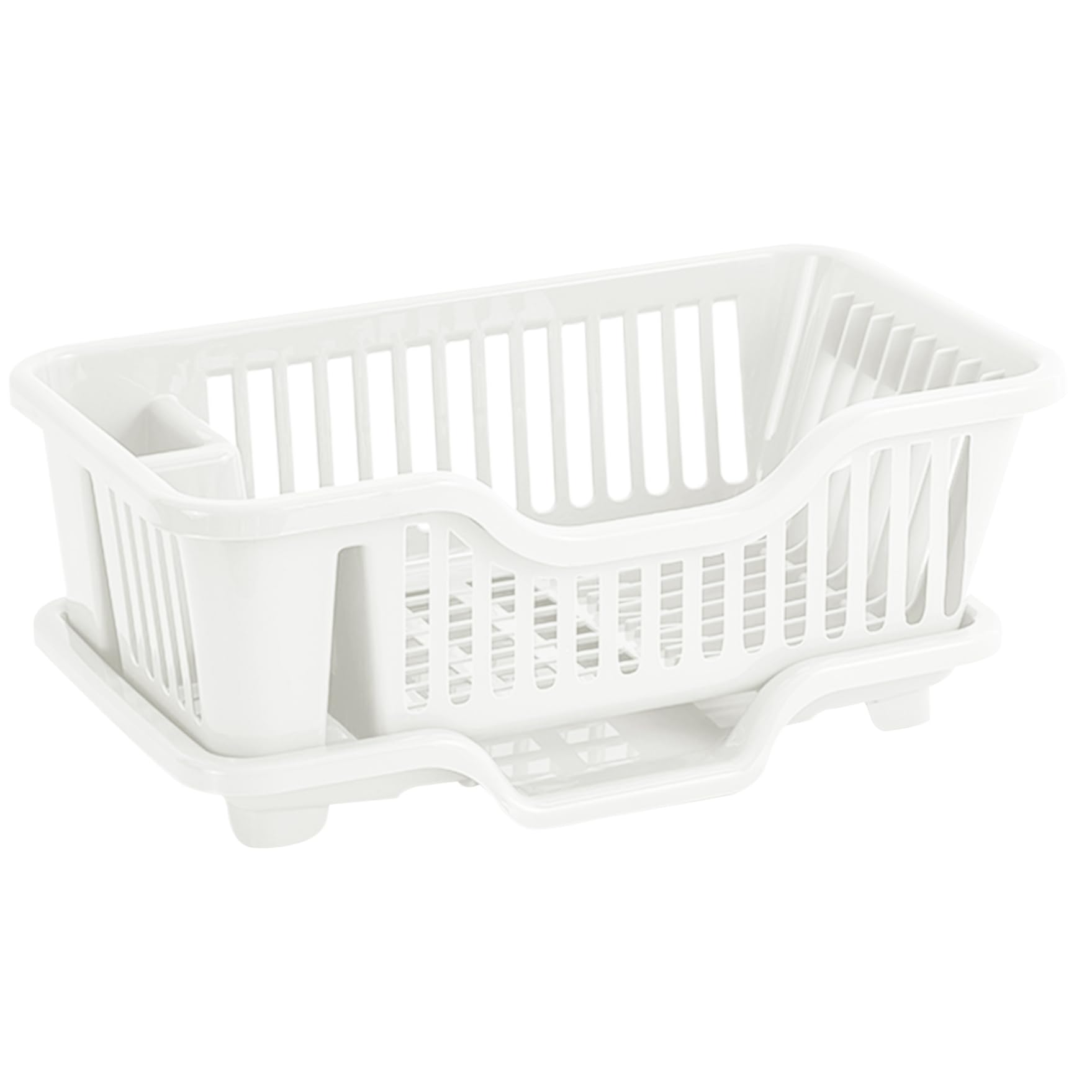 Escurridor de platos blanco para mantener tu cocina limpia, ordenada y libre de desorden