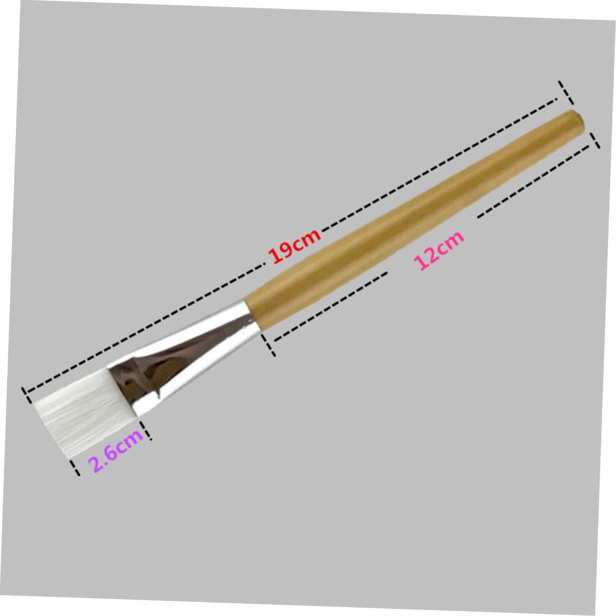 ARTSEWPLY Wooden Long Handle Mask Brush 2pcs Diy Mask Tool for Smooth Even Coverage
