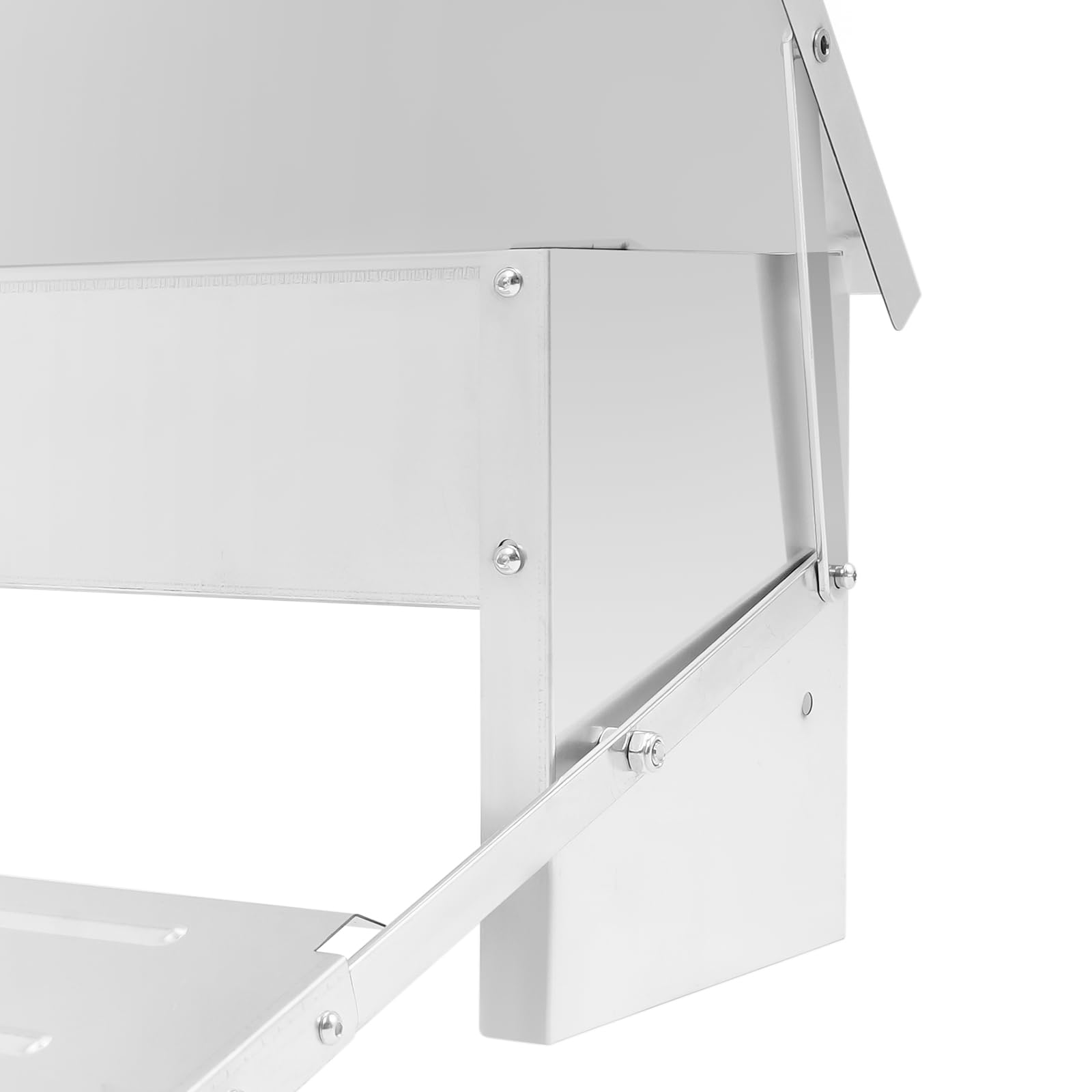Comedero automático para pollos, con tapa, de acero galvanizado, para gallinas, 8,2 L, 51 x 37 x 35 cm