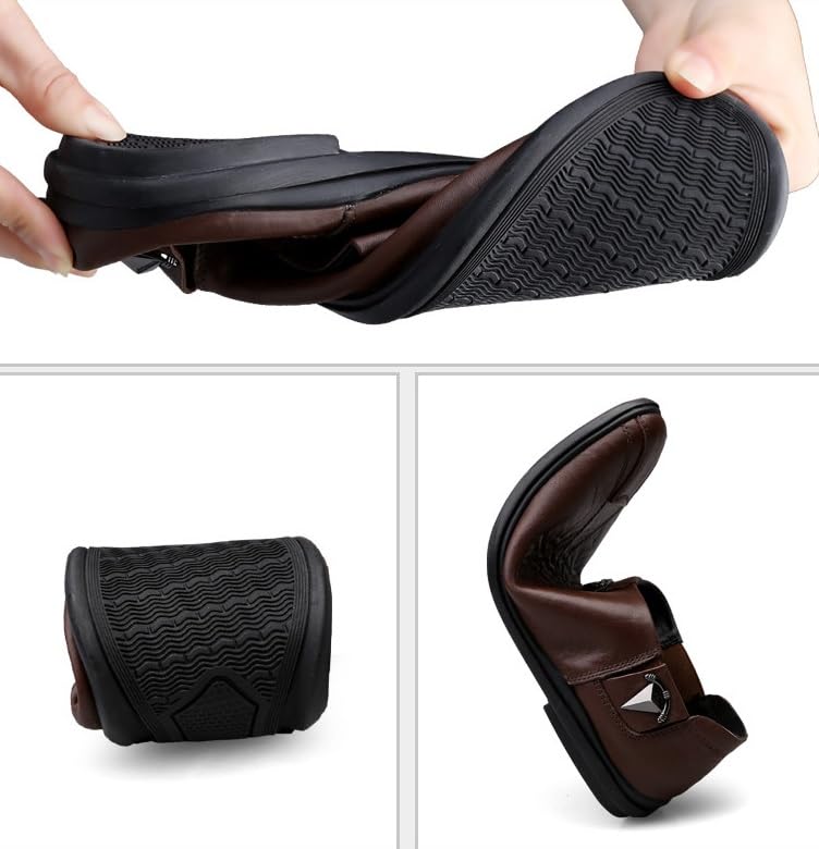 Mens Retro Comfort Fashion Oxford Shoes Slip On Pointed Toe Derby Shoes Classic Formal Business Dress Shoes Non-Slip Softsole Walking Shoes3