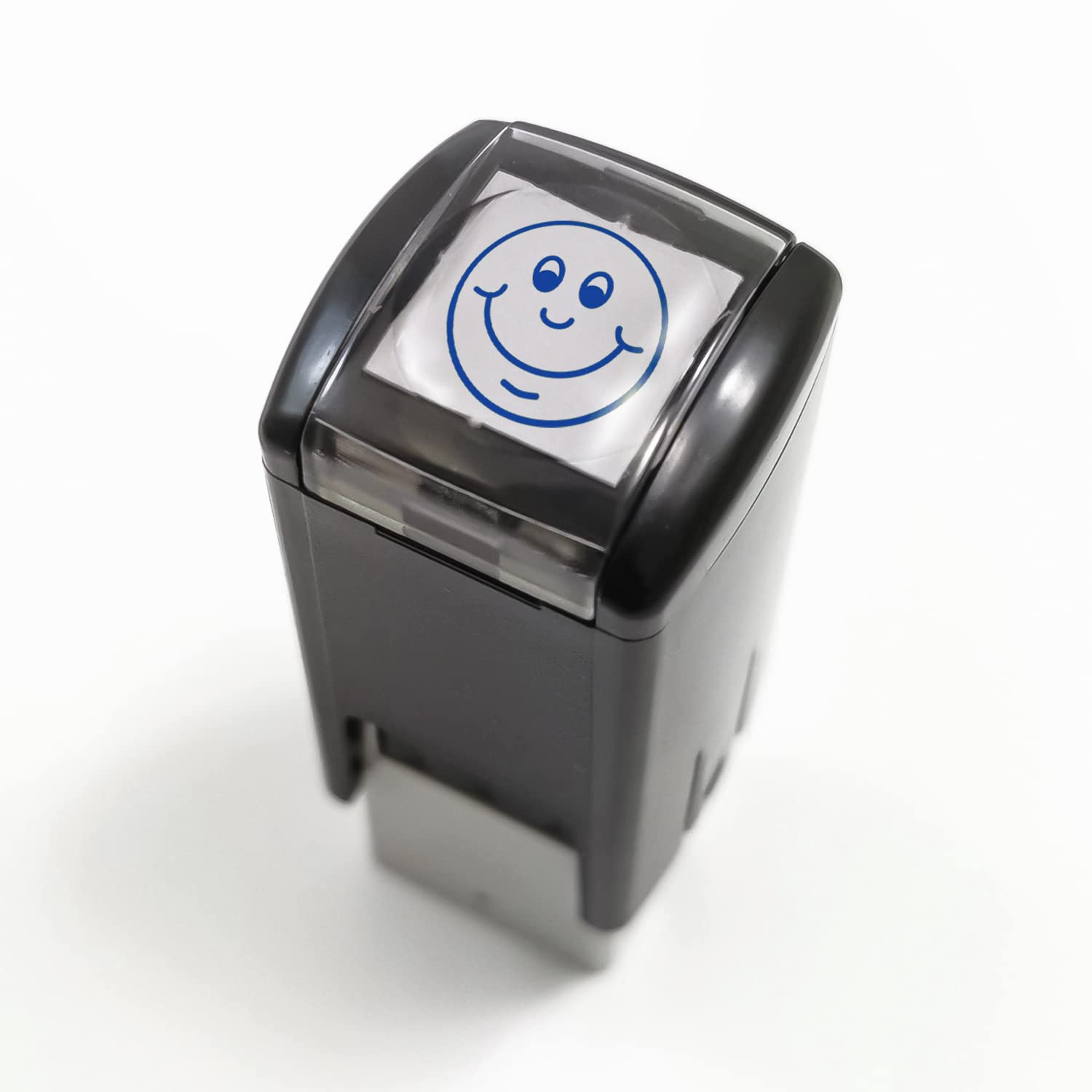 Mini Smiley Happy Face Pre Inked School Reward Feedback Marking Stamper Stamp 10mm Primary Teaching Services (Blue) โ image 1