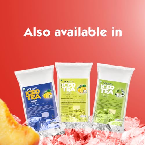 Image of Society Iced Tea | Peach & Apricot | Black Tea| Refreshing & Tasty | 1 Kg Powder| Pack Of 2