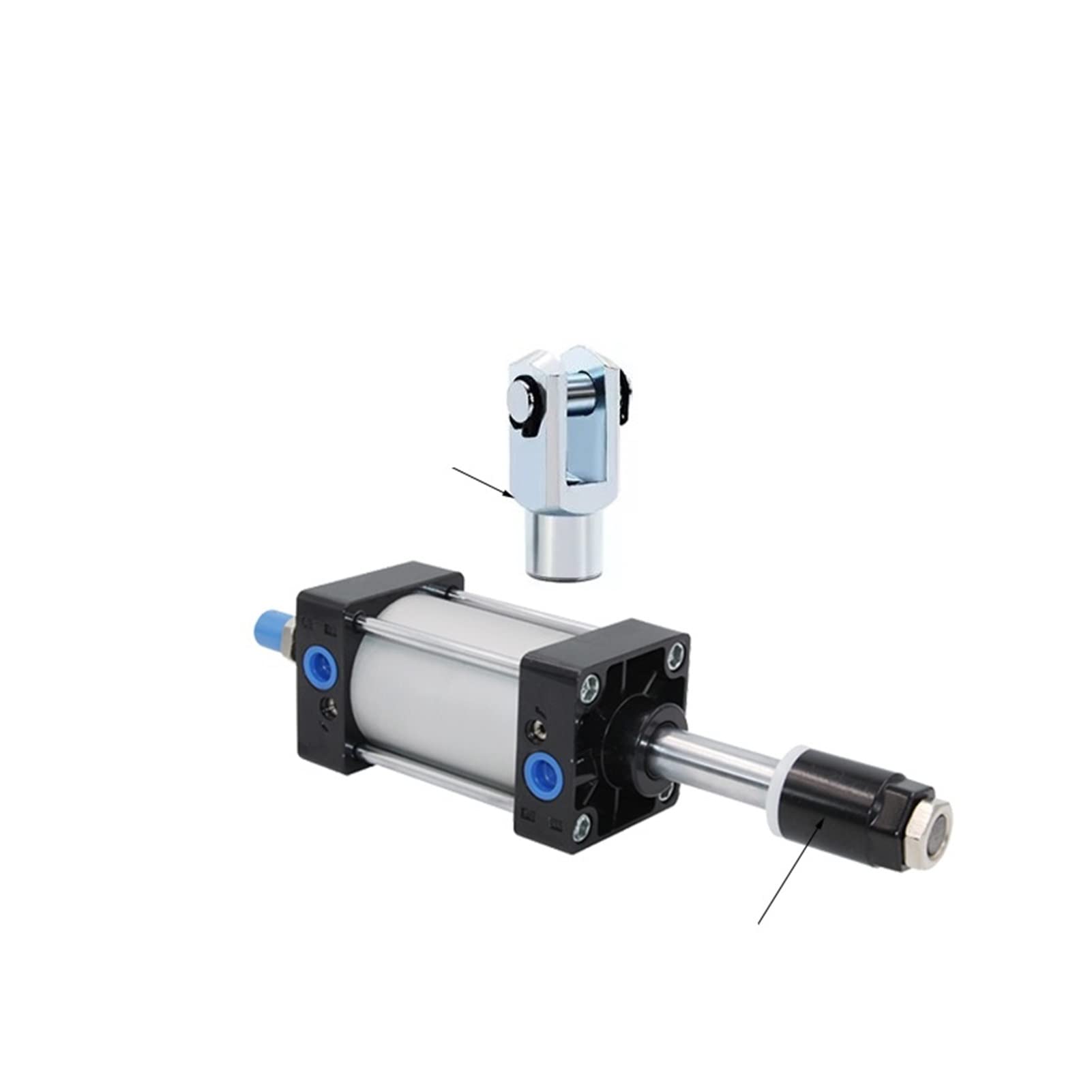 Pneumatic Cylinder Standard Pneumatic Cylinder Bore 80mm Double Acting Air Cylinders Adjustable Stroke 100-150mm Large Thrust(SCJ80x150-50 and Y,Without)