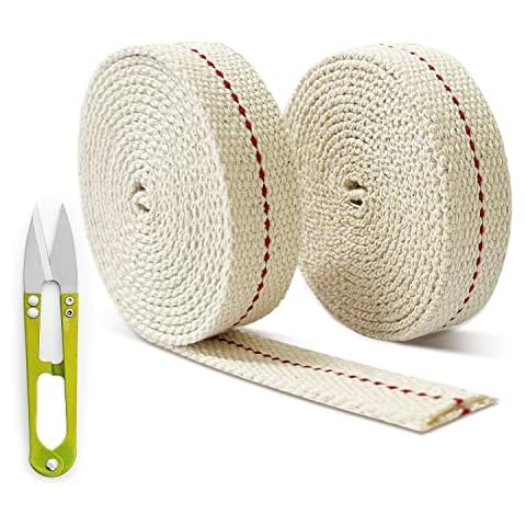 2 Rolls Kerosene Wick Flat Cotton Wick,Oil Lamp Wicks,for Oil Burners Or Kerosene Burners Camp Light Cover