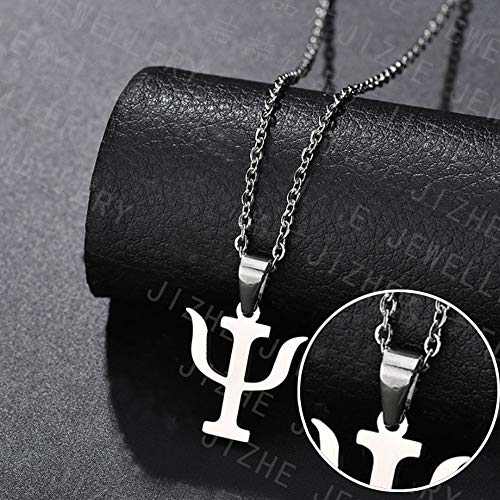 Psi Symbol Necklace, Stainless Steel Psychology Psychiatry Psi Symbol Pendant for Psychology Student Graduate Medical Sign Jewelry (Silver)…3