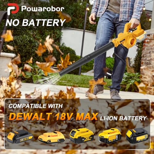 Powarobor Accublazer/bladblazer voor Dewalt 18V accu's, compacte luchtblazer voor gazononderhoud, bladblazen, terras- en garagereiniging (alleen apparaat, zonder accu en oplader) - Afbeelding 4