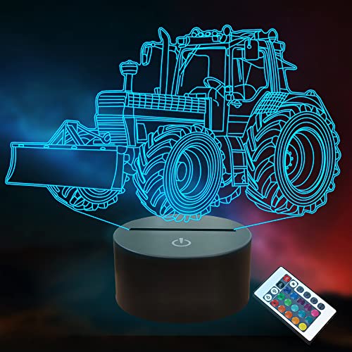 Lightzz Traktorspielzeug, 3D Traktor Nachtlicht mit Fernbedienung & Smart...