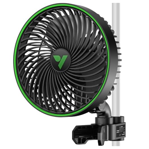 VIVOSUN AeroWave E6 Gen2 Grow Tent Oscillating Clip Fan, 6" Fan, 1-Pack