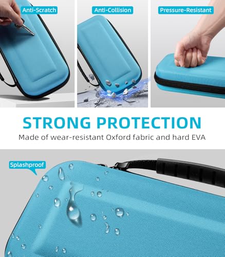 Image of TiMOVO Carrying Case for Nintendo Switch 2 (2025), Blue | Large Capacity, Hard Shell Protective, 10 Game Card Slots, Pockets for Console & Accessories, Portable Travel Pouch