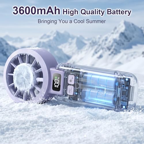 Husdensky Portable Fan Handheld with Ice Cooling Rechargeable 5 5m s Speed - image 9