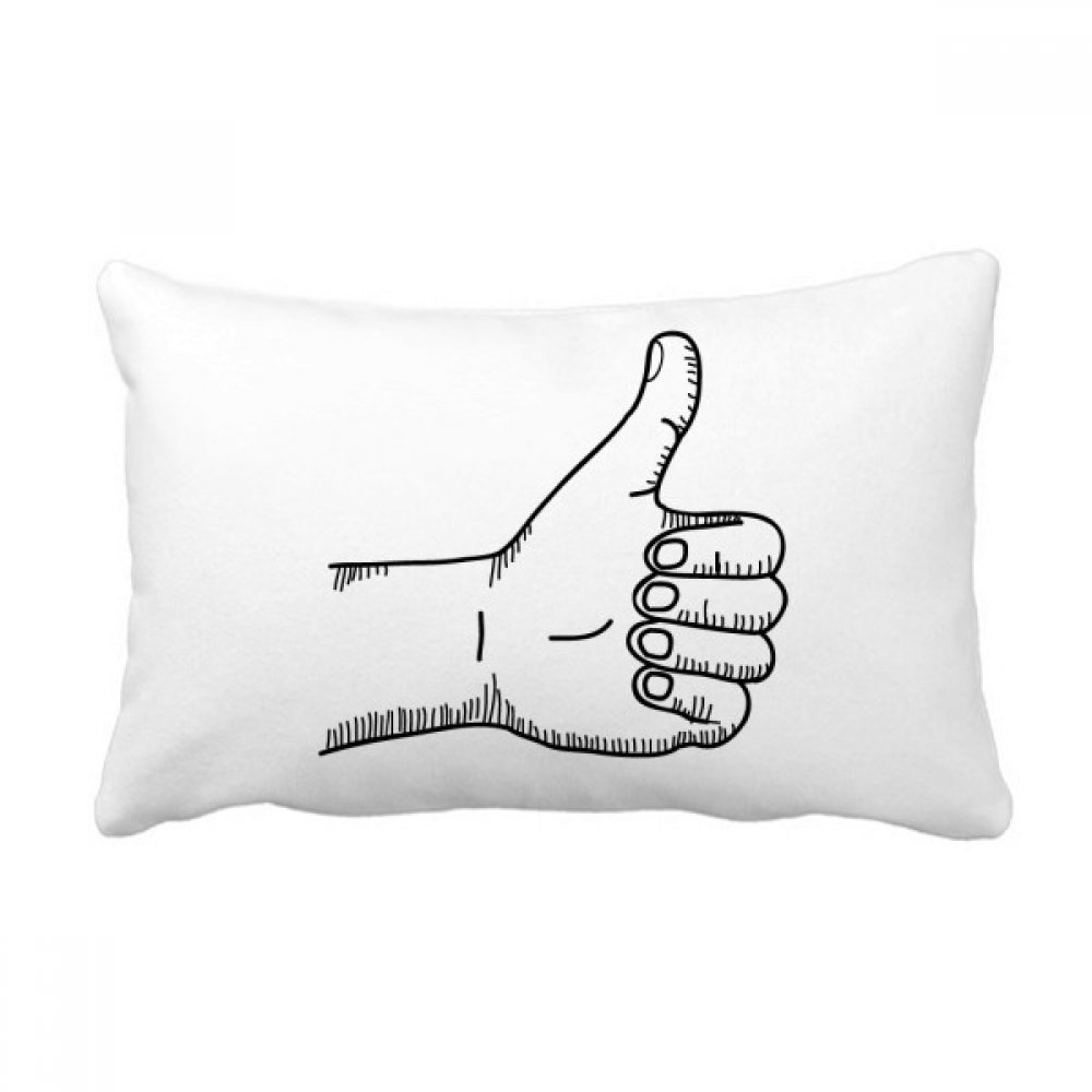 Coussin lombaire motif dessin de ligne louange oreiller de canapé 16x24