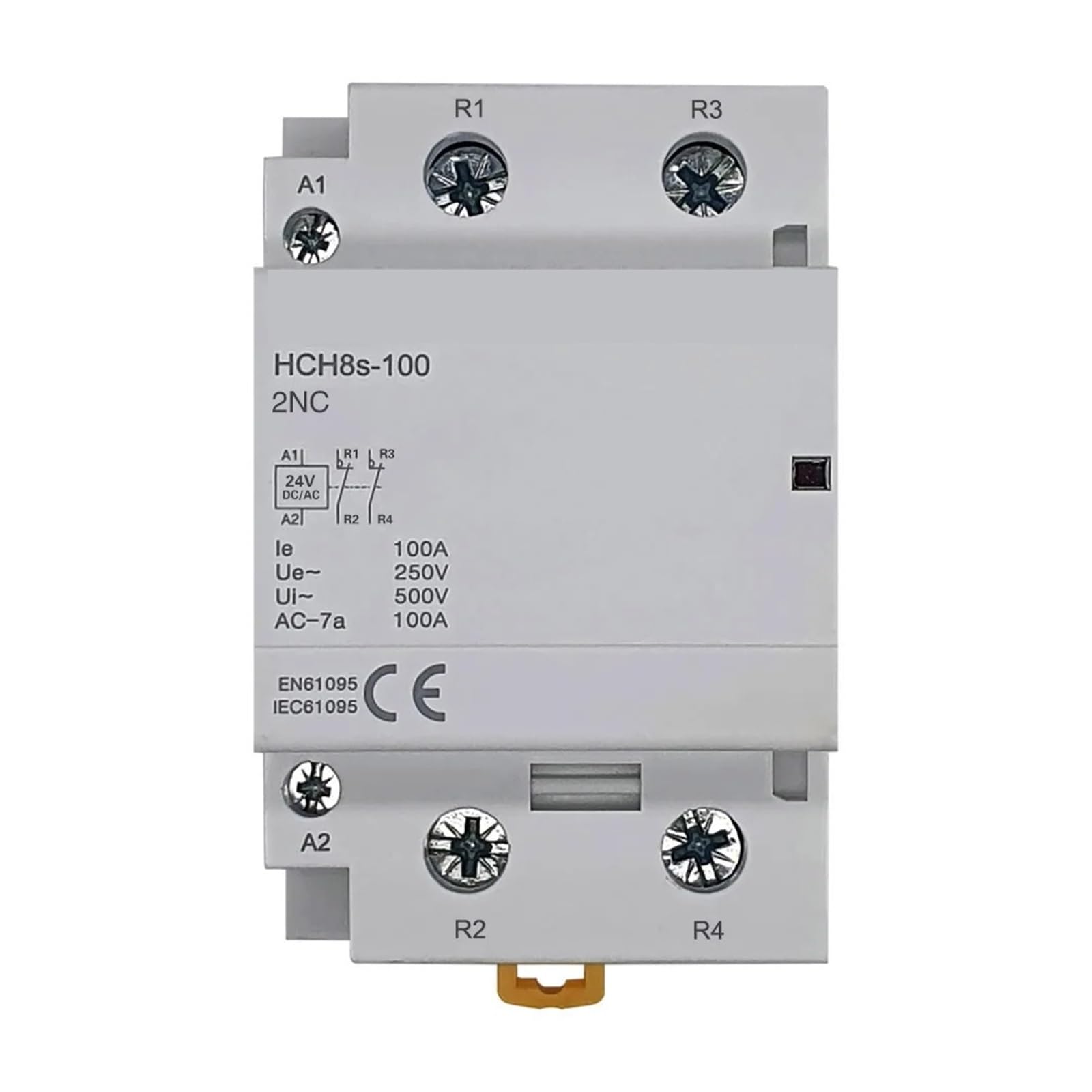 Contacteur modulaire 2P 100A 2NC rail DIN automatique pour gestion chauffage