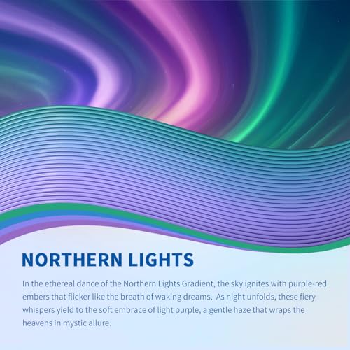 Image of OVERTURE Rainbow PLA Filament 1.75mm, Neatly Wound 3D Printer Filament 1kg Spool (2.2lbs), Dimensional Accuracy + /- 0.02 mm, Fit Most FDM 3D Printers (Northern Lights)
