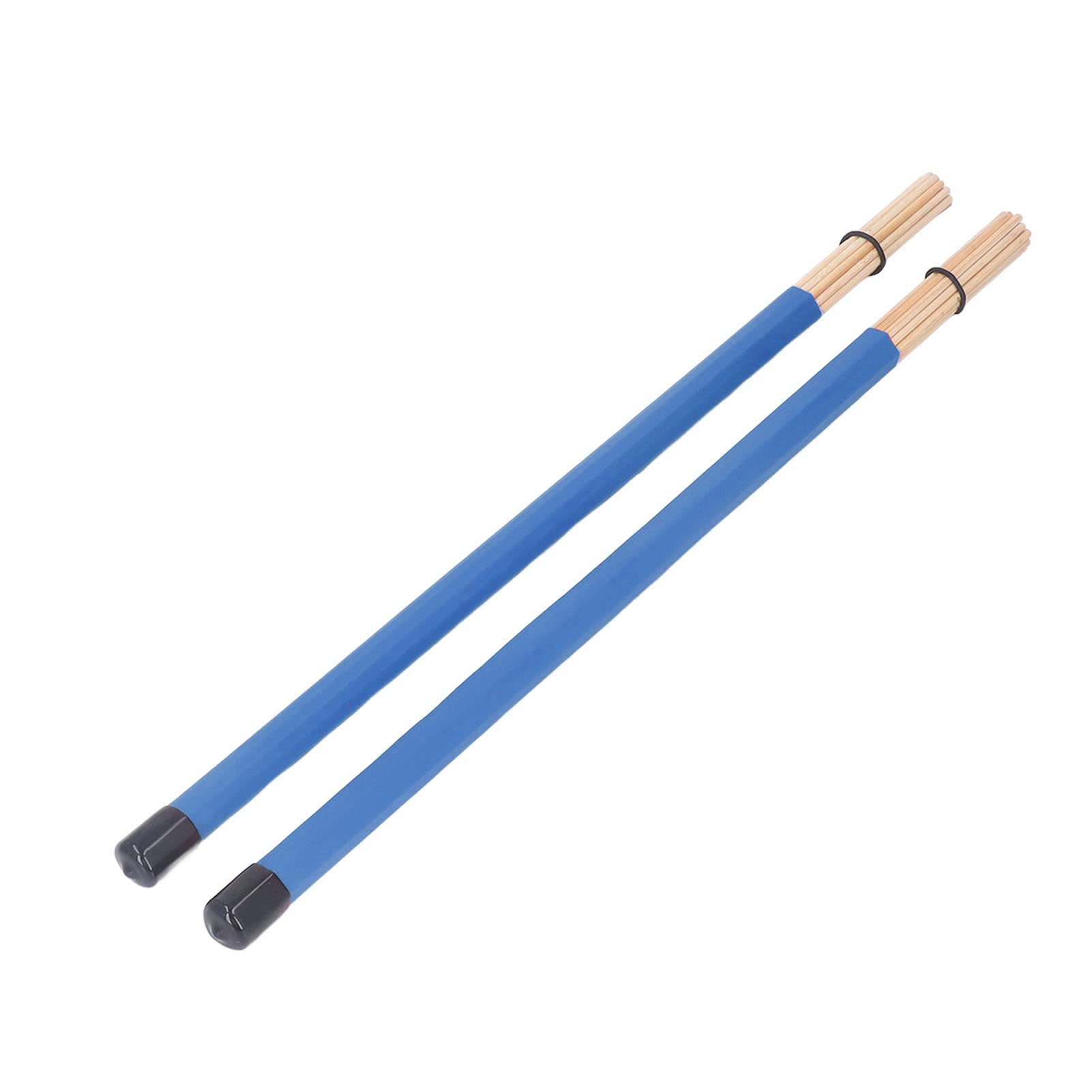2Pcs Jazz Drum Brush Drumstick Stick Mallet Bamboo Percussion Tool Instrument Accessory Set Kit(blue)