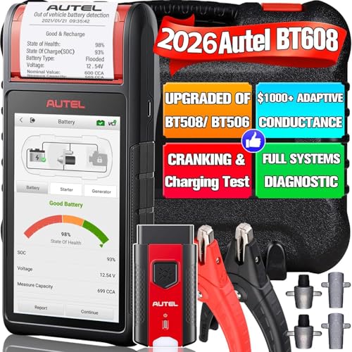 Image of Autel MaxiBAS BT608 (E) Car Battery Tester, Full Systems as MK808S MX808S
