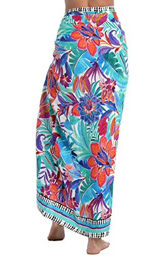 La Blanca Women's Swimsuit Beach Cover Up Pareo, Multi//Tropics Of Tropez, One #TOP3