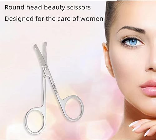 Miniatura 2 de Tijeras de pelo de nariz, tijeras pequeñas de 3.45 pulgadas, recortadora de pelo de nariz para mujereshombres, tijeras de seguridad de nariz