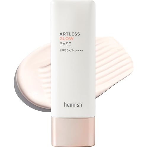 HEIMISH Artless Glow Base, Multipurpose Makeup Base, Primer, Highlighter, Tone Up Sunscreen for face, Lightweight, Non-greasy, Hydrating, Natural Finish with SPF 50+ PA++++, 1.35fl.oz/40ml
