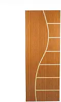 Porta de Madeira Frisada Cantareira MGM 210cmx70cm Melamínico Mogno