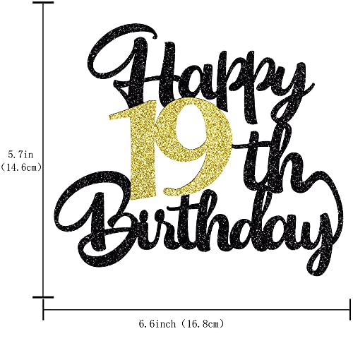 Image of 19th Happy birthday cake topper party decoration gift plugin | Cheers to 19 Years,19 & Fabulous /Hello 19th Legend since Awesome since2007 Straight Outta Party Decoration Gift Plugin