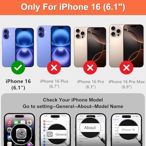 Étui portefeuille iPhone 16 blocage RFID housse de protection en cuir synthétique - 2
