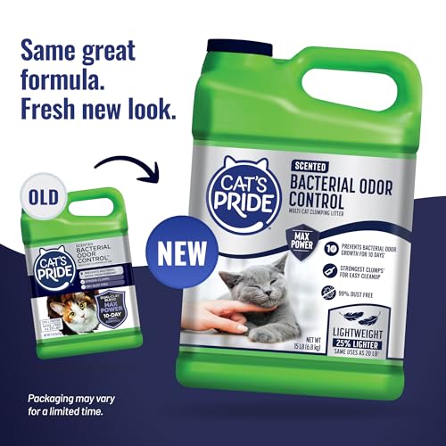Cat's Pride Bacterial Odor Control, Max Power, Clumping Litter Scented 15lb - Image 3