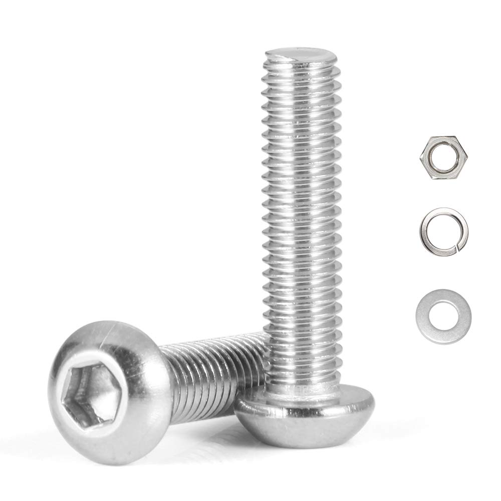 60-teiliges M6 Innensechskant Set - Edelstahl Schrauben Und Muttern