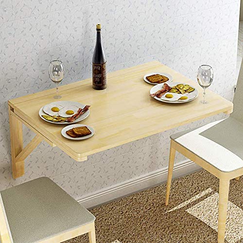 Table à manger de cuisine pliante murale LUNEZY en bois massif - 4