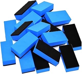 Aplicador de Esponja de Revestimiento cerámico para Coche, esponjas de Capa de Cera de Vidrio, Esponja Cuadrada Azul (Color : 20pcs)