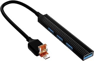 USB Dock Station, 4 in 1 Multiport Adapter Docking Stations, 2.0 USB Port Adapter Hub, 400Mbps Transmission Speed Data Dongle, USB C Docking Station, USB Dock Port Plug and Play for Laptop Computer