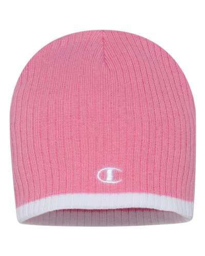 Champion - Knit Cap - CH6195-Pink-White