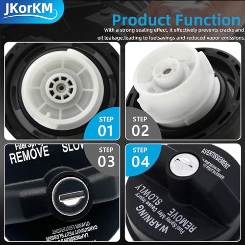Image of Locking Gas Cap, Lock Fuel Cap Replace 05278655AB, 5278655AB Chrysler Dodge Jeep Ram - Challenger Grand Caravan 1500, Cherokee Wrangler JK TJ Liberty Compass Patriot, black