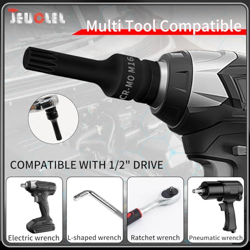 Image of 6PCS XZN Triple Square Spline Bit Socket Set, Style M14 M16 M18 Metric 1 /2-Inch Impact Triple Square Socket Kit, Cr-Mo Steel Socket Remover Hand Repair Tool