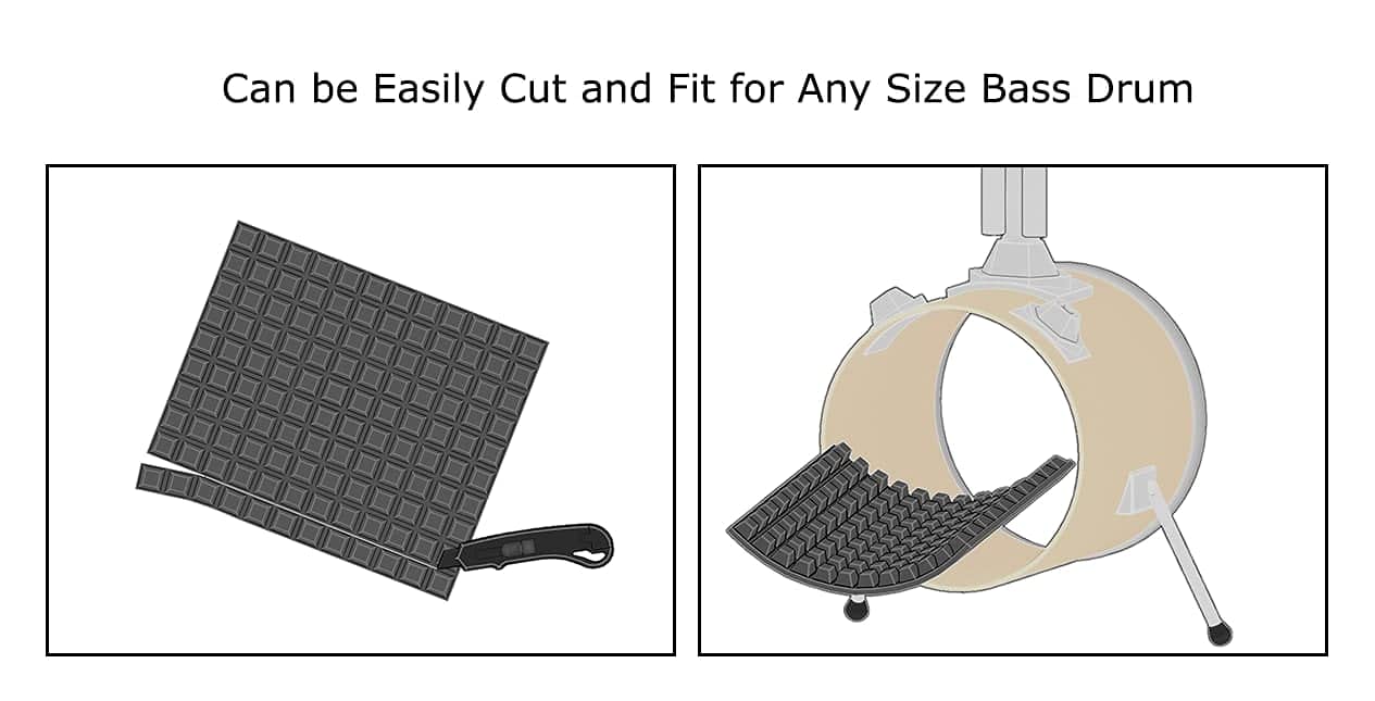 Damper Muffling Pad for Bass Drum Sound Control | Kick Absorber | 20''x 24''x2.1'' | Acoustic Foam - Image 6