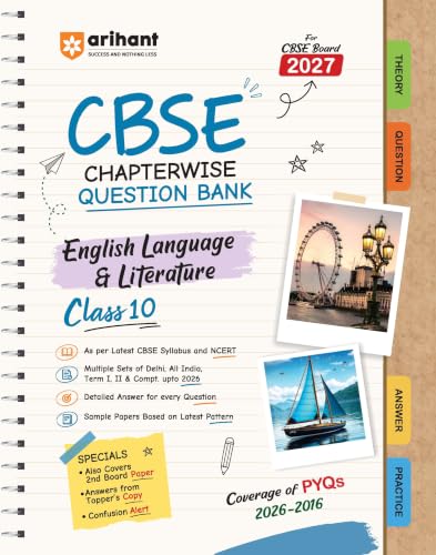 Image of Arihant CBSE Question Bank Class 10 Combo for Board Exam 2027 | Mathematics, Science, Social Science,English Language & Literature | Chapterwise PYQs ... Theory, Detailed Solutions, & Sample Papers