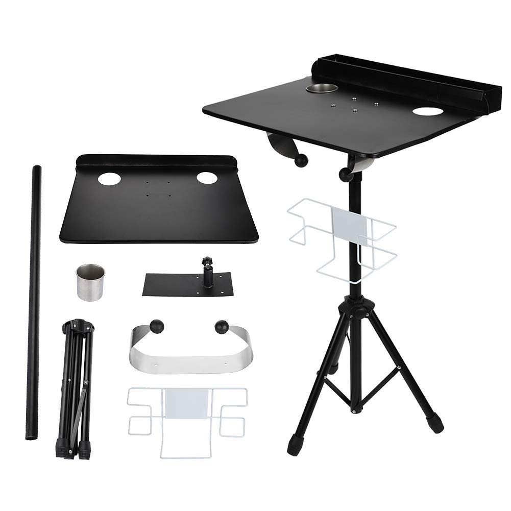 Scrivania da lavoro per tatuaggi, scrivania da tavolo staccabile con base regolabile per treppiede per salone di tatuaggio, altezza regolabile: 61-106,9 cm