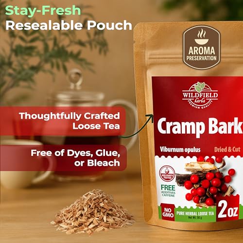 Image of 2 oz. Cramp Bark Herbal Tea (Viburnum) - 56g Dried Cramp Bark Herb Tea Corteza de Viburnum