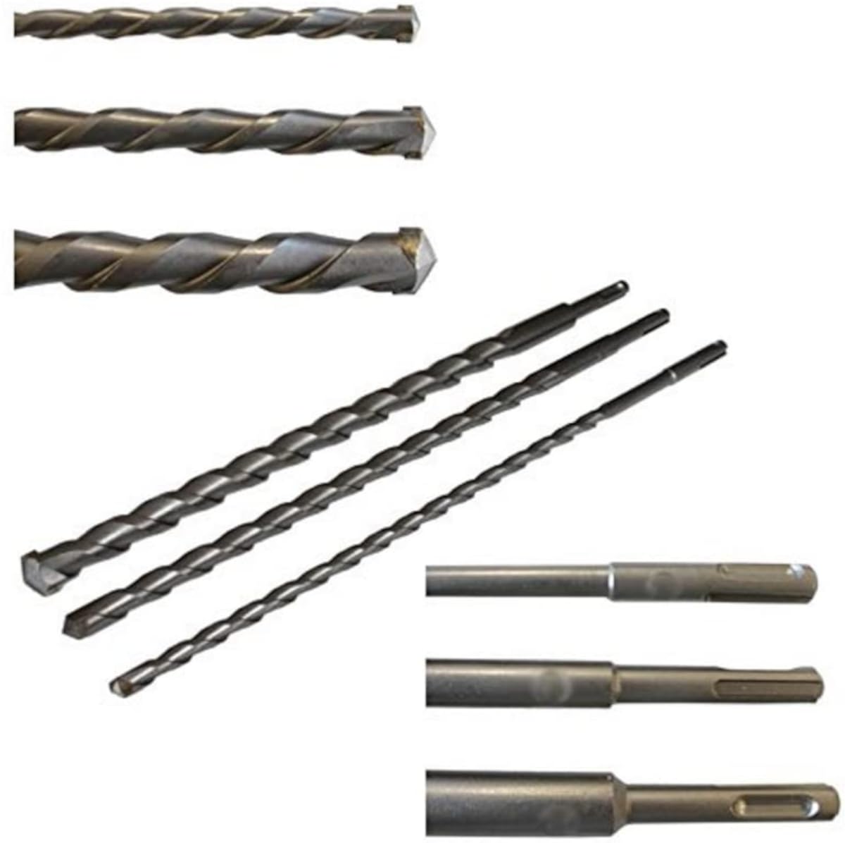 3x Brocas SDS Plus Para Hormigón y Pared 10 14 20 mm x 400 mm Juego de Brocas Extralargas Profesionales | Punta de Carburo de Tungsteno | Compatible con Taladros SDS+ | Perforación Precisa y Rápida
