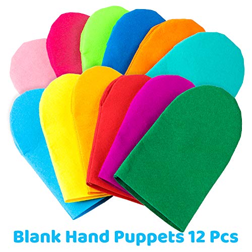 Watinc WT-FELT PUPPET KIT-12P 12Pcs Hand Puppet Making Kit For Kids Art Craft Felt Sock Puppet Toys Creative Diy Make Your Own Puppets Pompoms Storytelling Role Play Party Supplies Christmas Gift thumb #2