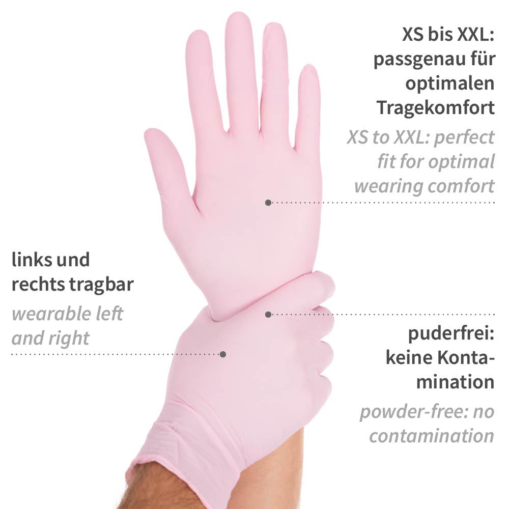 Franz Mensch HYGONORM 26154 Disposable Hands Size M Pack of 250 Nitrile