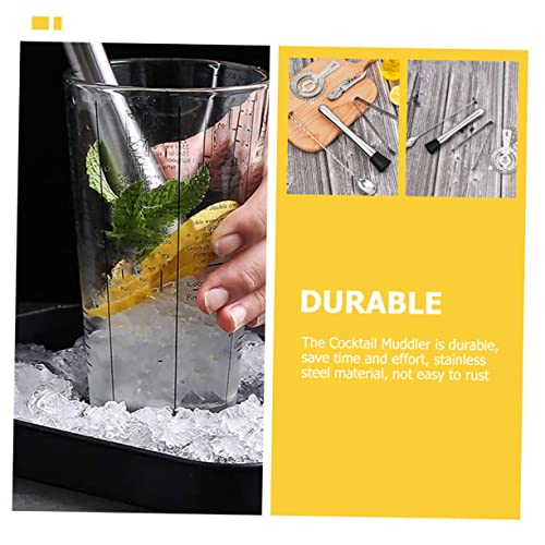 Ensemble set de muddler à cocktail acier avec cuillère et passoire