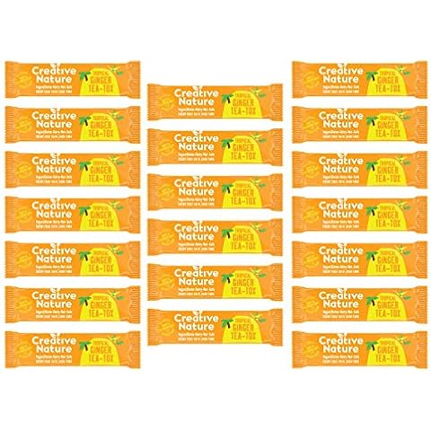 Creative Nature Ginger Teatox Raw Superfood Vegan Flapjack Bar - 20 x 38g Bars Cover