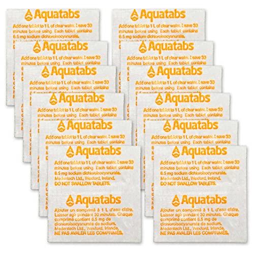 Set de Comprimés de purification de l'eau Aquatabs® - 100 pièces - Pack complet pour