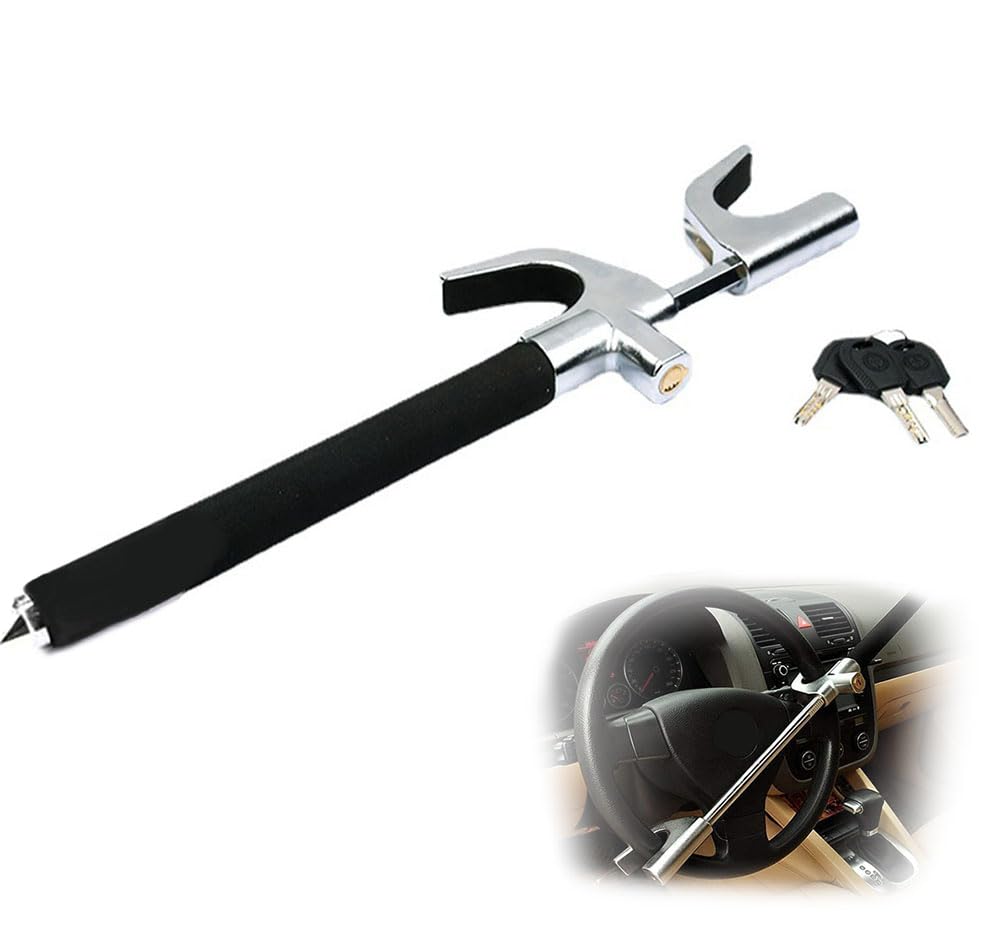 MGYMGY Steering Wheel Lock, for Hyundai KONA II Crook Lock, Car Security Device, Car Lock Steering Wheel Devices, Car Lock Anti-Theft Device