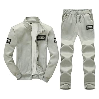 Spring Autumn Men's Sets Sportswear 2 Pieces Zipper Jacket
