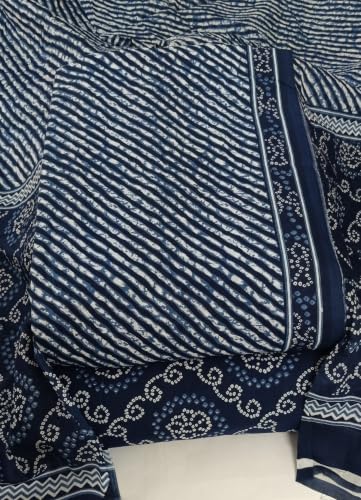 Image of DRAVINAM Trends Women's Premium Cambric Cotton Jaipuri Printed Unstitched Salwar Suit Dress Material with Mulmul Cotton Dupatta
