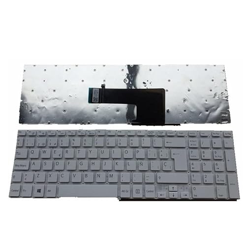 �X�y�C����V SPlaptop �L�[�{�[�h�\�j�[�p VAIO SVF15 SVF152 SVF153 SVF154 9Z.NAEBQ.00R SVF15N17CXB AEHK97001103A [���t�����ȒP�n (Color : White No Bac
