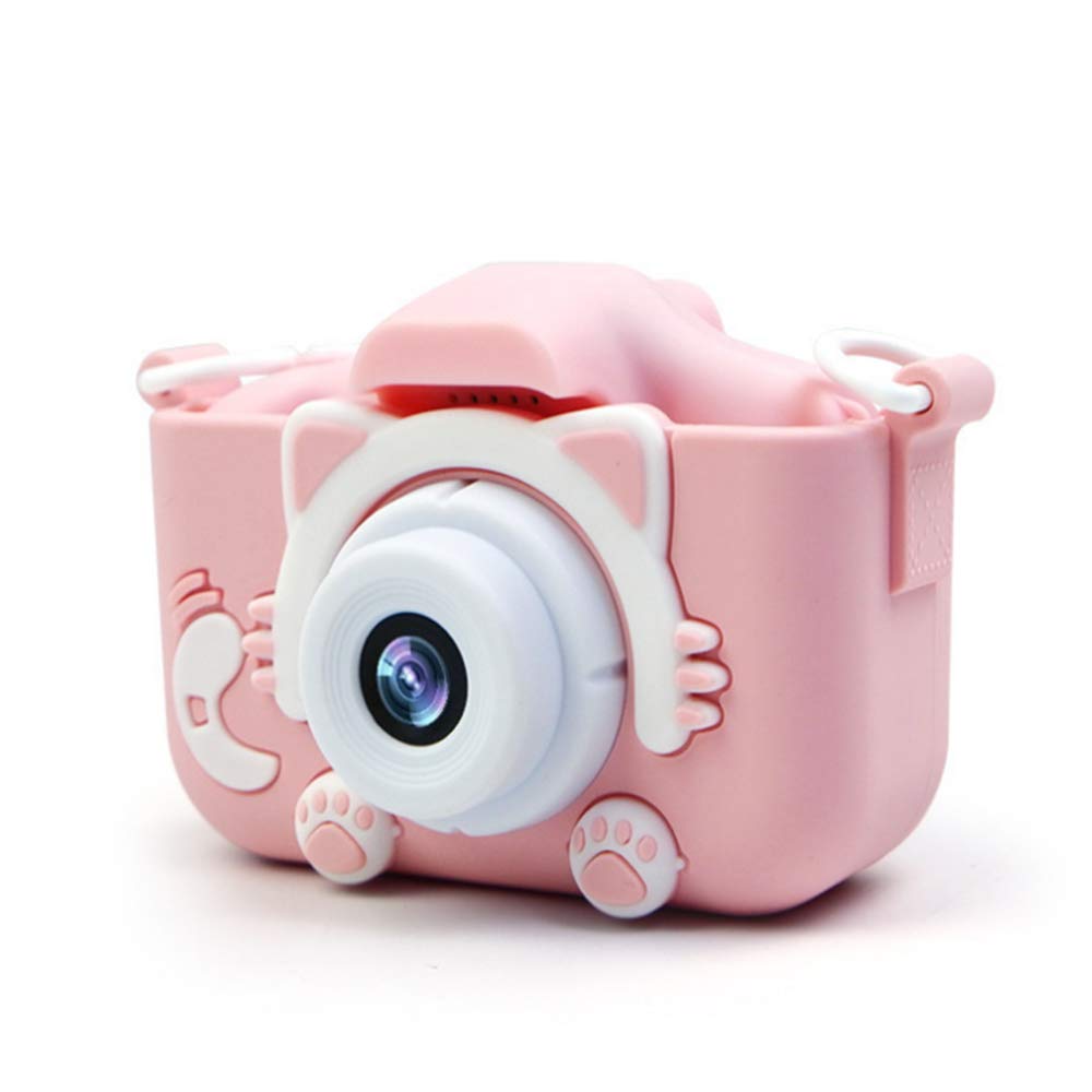 NOGA Kamera cyfrowa dla dzieci 12,0 MP ładowana kamera dziecięca z ekranem Ips 2,0 cala 1080P 32 GB karta pamięci przednia i tylna soczewka kamera dla dzieci selfie prezent dla dzieci w wieku 3-10 dzieci (różowy)